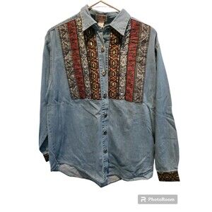 Stefano Vintage Western Women's button down shirt SZ S